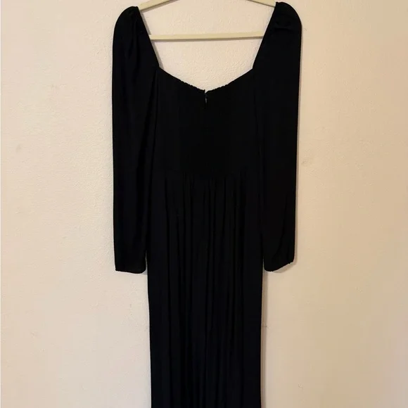 Reformation Black Long Sleeve Dress with Slit Size M Medium - Picture 5 of 5